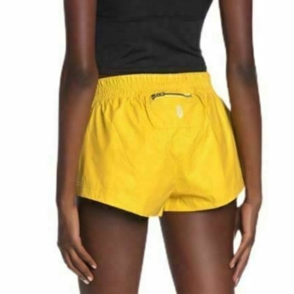 Free People movement moonlight yellow reflective shorts size small - Picture 15 of 15